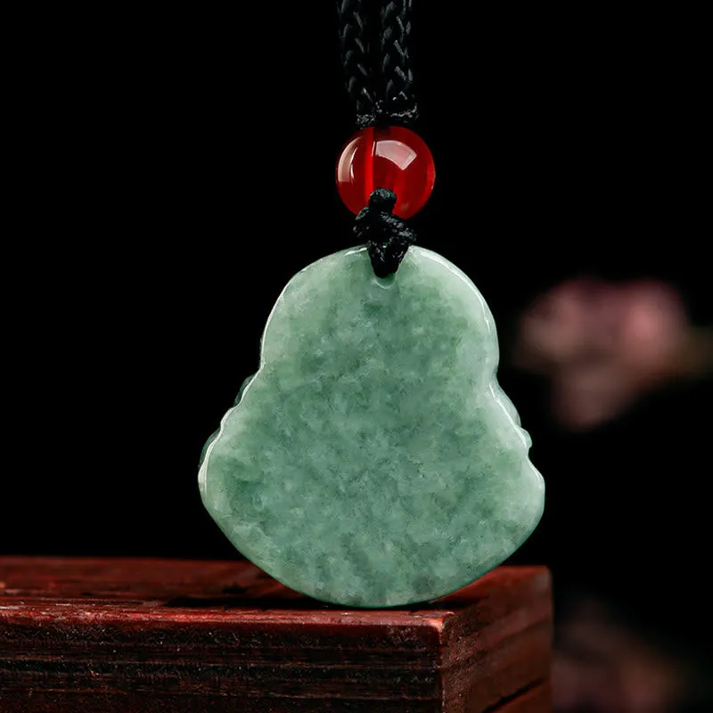 Green Jade Laughing Buddha Luck & Abundance Necklace Pendant by Luck Muse Shop - Image 4
