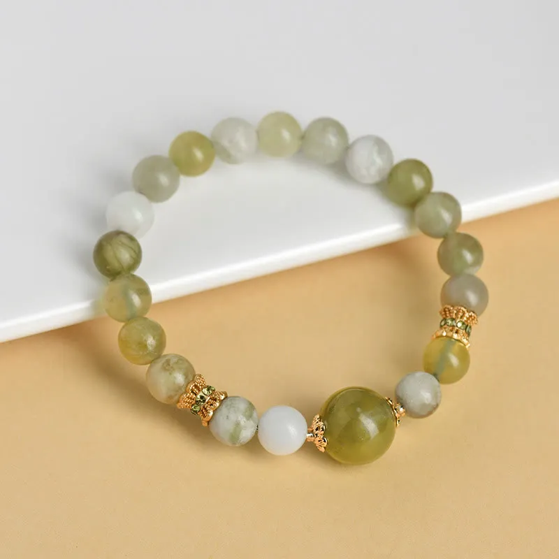 Green Grape Jade Buddha Bracelet for Abundance - Image 5