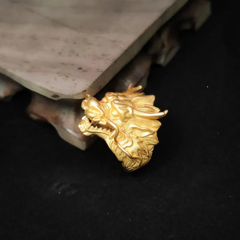 Golden Dragon Protection Ring with Luck Muse Luck - Image 5