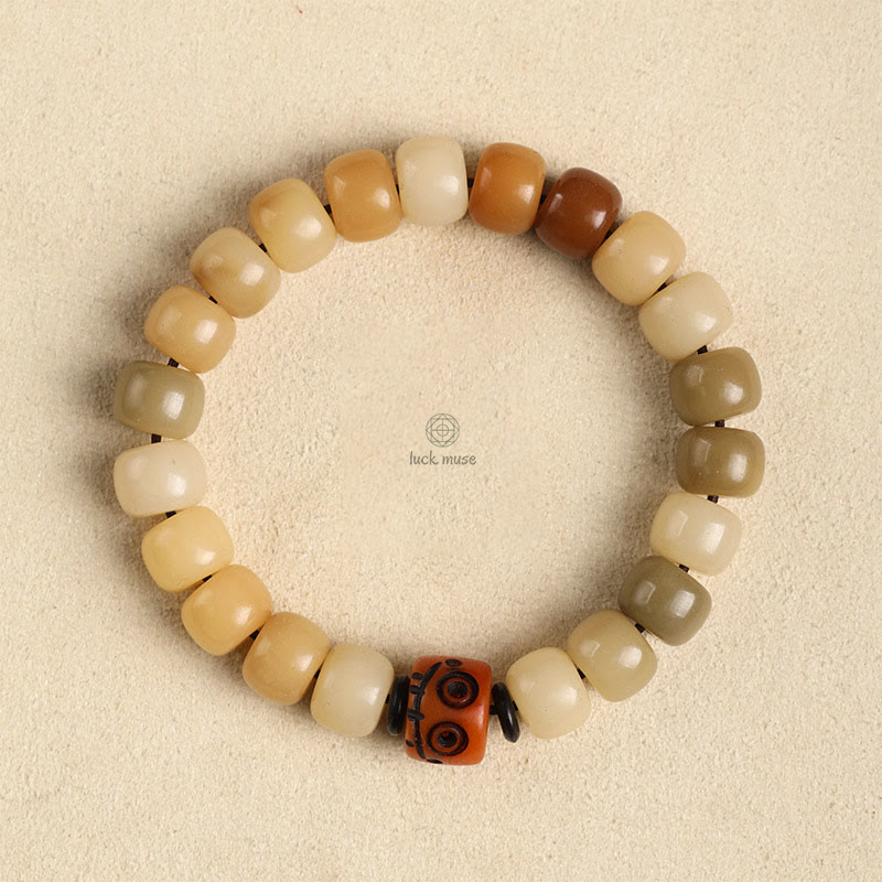 Bodhi Seed Om Mani Padme Hum Wisdom Bracelet with Buddhist Citipati Design - Image 12