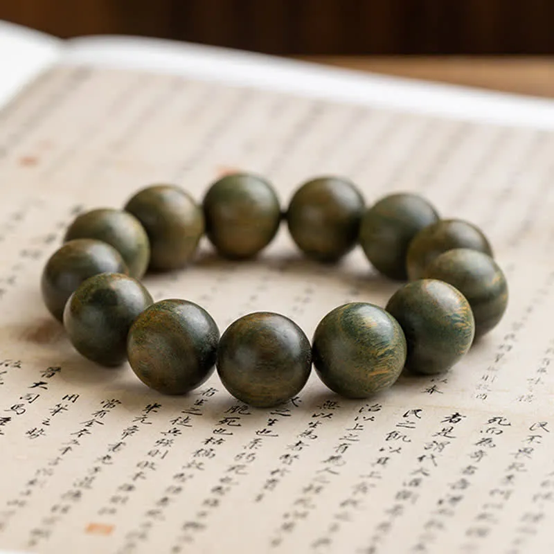 Tibetan Green Sandalwood Healing Bracelet by Luck Muse Shop - Image 24