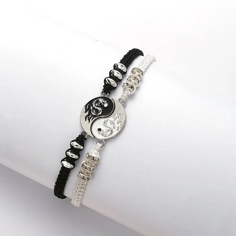 Luck Muse Yin Yang Dragon Couple Bracelet Set - Image 4