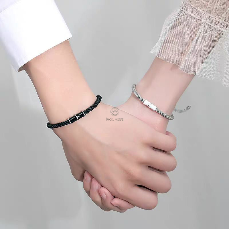 Bamboo Pattern Healing Couple Bracelet with Luck Muse - Image 11