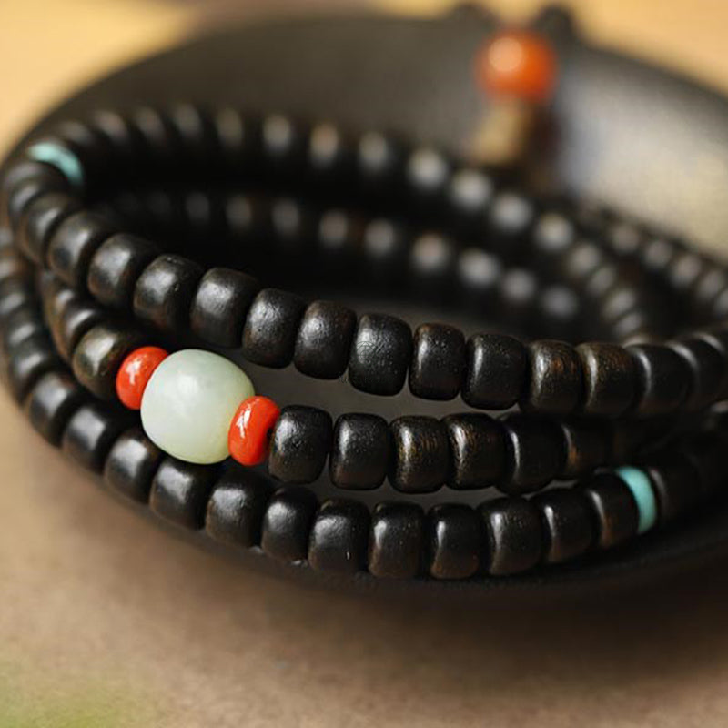 Agarwood Jade 108 Mala Bracelet for Strength and Calm - Image 10