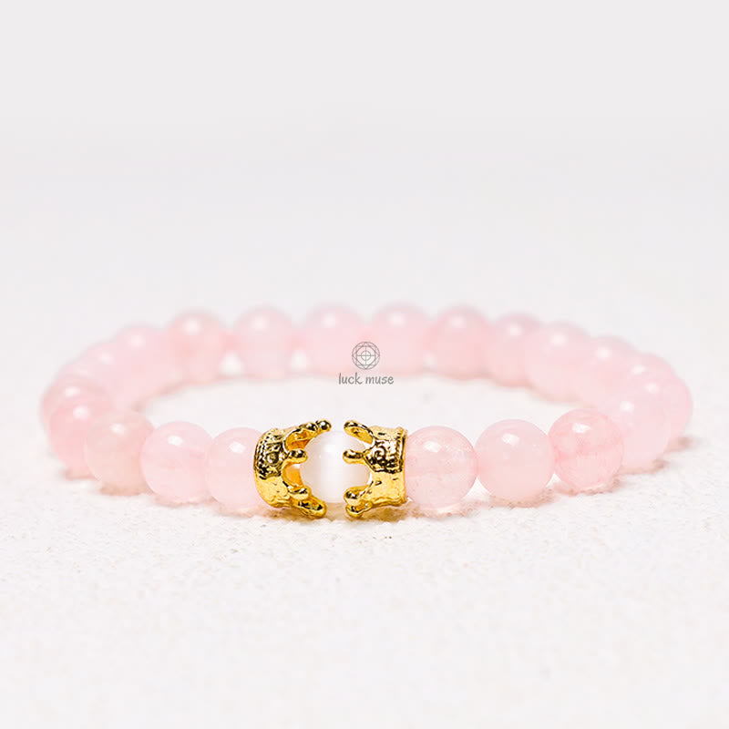 Luck Muse King & Queen Crown Natural Stone Healing Energy Beads Couple Bracelets - Image 14