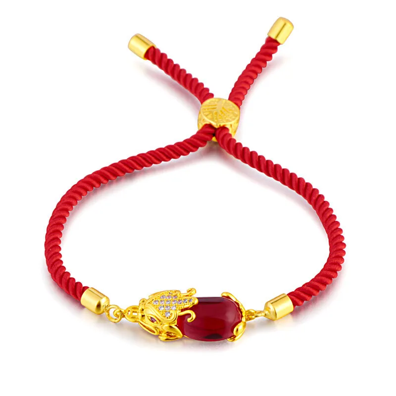 Luck Muse Red Agate Pixiu Wealth Attractor Bracelet