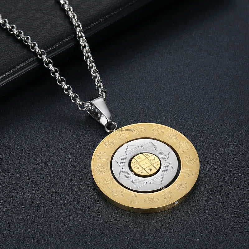 Chinese Zodiac Bagua Amulet Harmony Necklace with Rotatable Pendant - Image 6