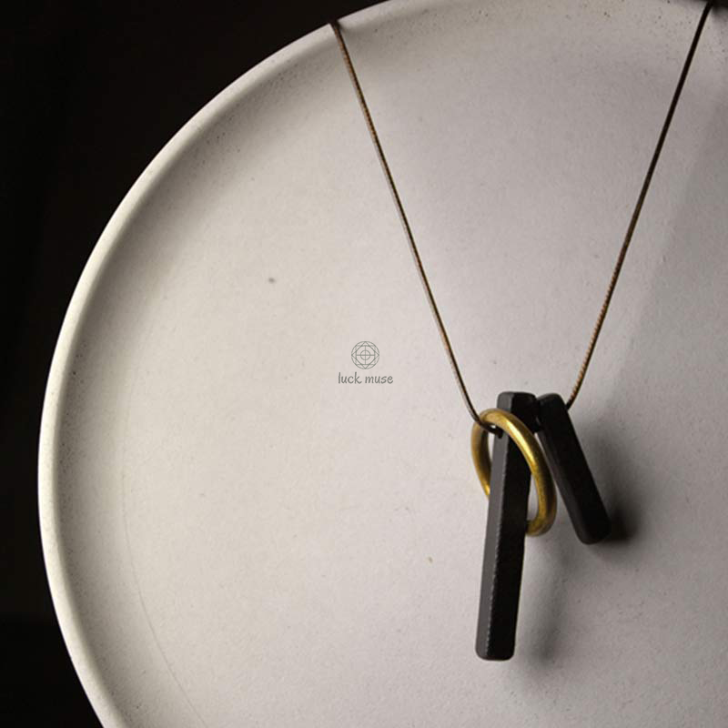 Zen Circle Ebony Wood Necklace Pendant for Enlightenment - Image 9