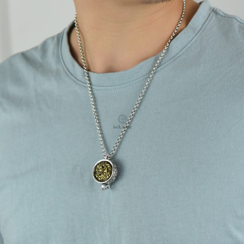 Luck Muse Prosperity Bowl Necklace with Copper Coin Ingots - Image 7