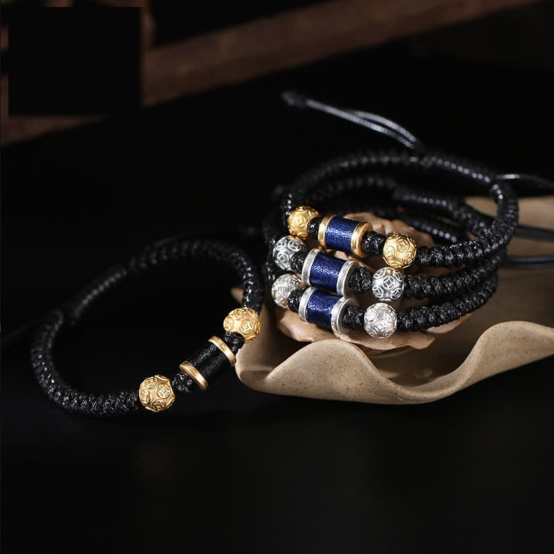 Copper Coin Bead Balance Braided Bracelet - Image 3