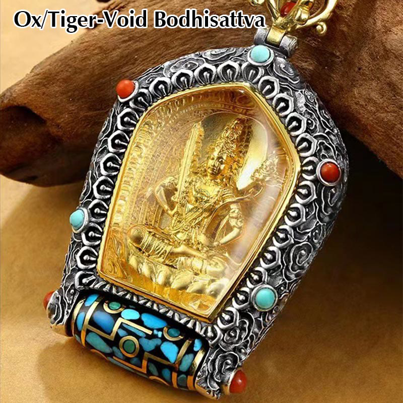 Chinese Zodiac Natal Buddha Thangka Prosperity Rotatable Dzi Bead Necklace Pendant from Luck Muse Shop - Image 5