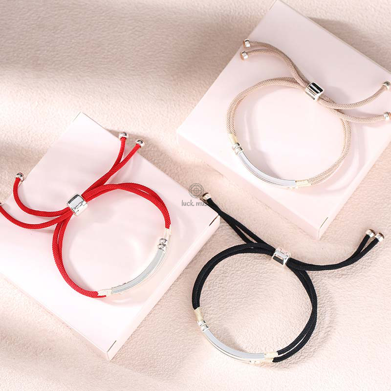 925 Sterling Silver Red String Layered Bracelet by Luck Muse Shop - Image 2