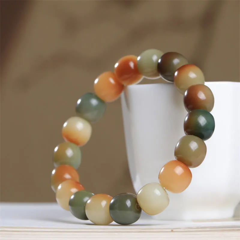 Colorful Bodhi Seed Buddha Bracelet for Peace and Wisdom - Image 2
