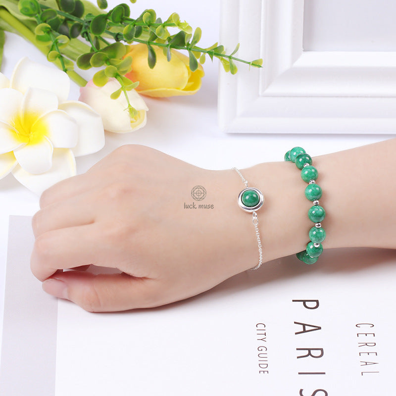 Sun Stone and Strawberry Quartz Crystal Bracelet for Positivity - Image 31