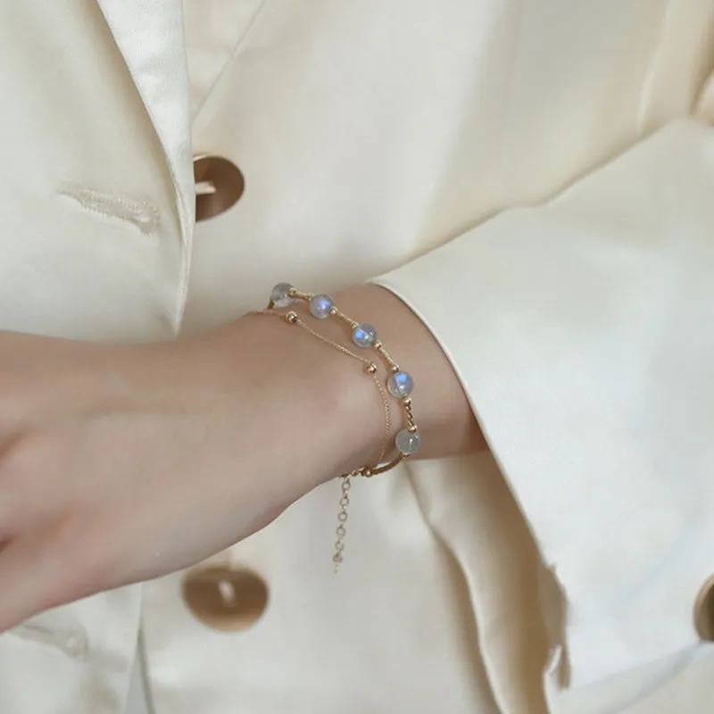 Moonstone Charming Chain Bracelet - Luck Muse Shop - Image 4