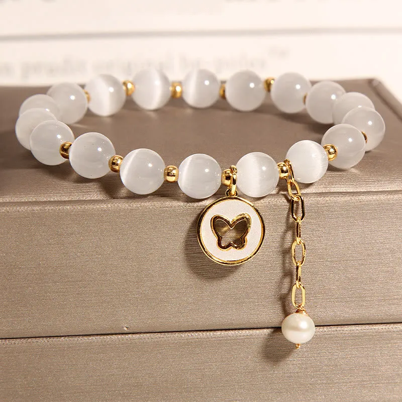 Luck Muse Cat's Eye Butterfly Love Bracelet