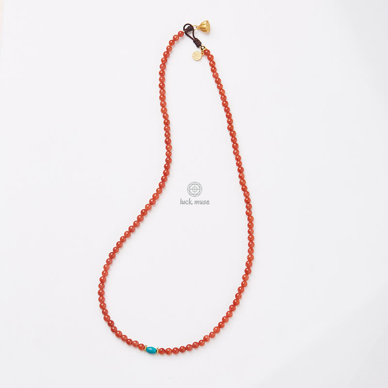 Luck Muse Red Agate Turquoise Confidence Jewelry Set in 925 Sterling Silver Plating and Gold - Image 6