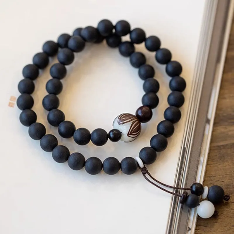 Tibetan Double Layer Bodhi Lotus Healing Bracelet from Luck Muse Shop - Image 3