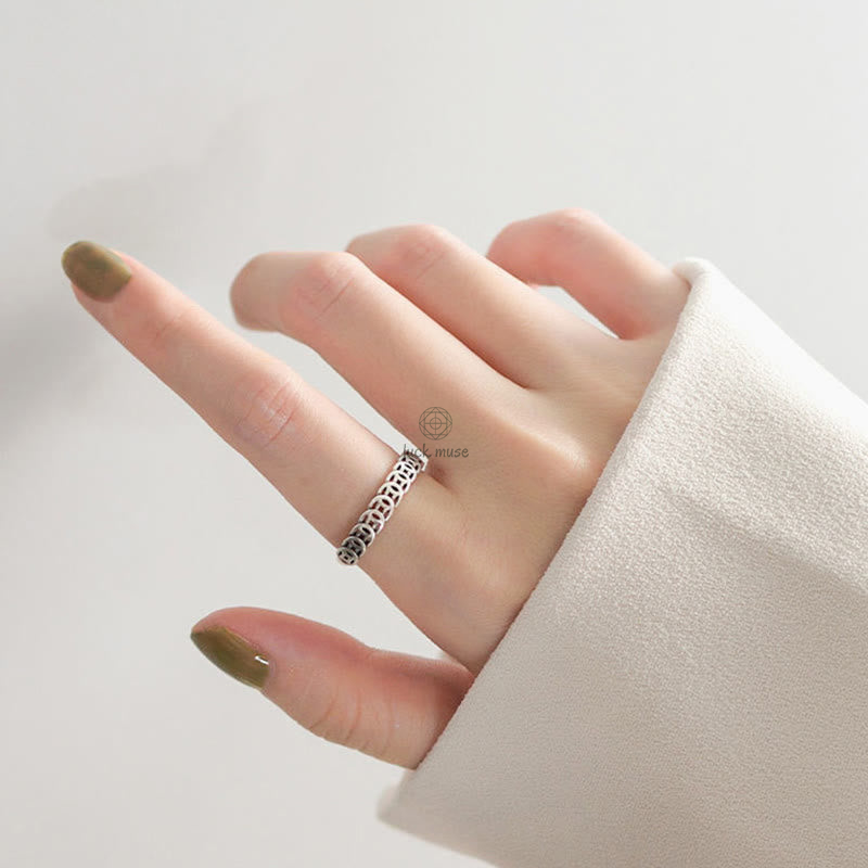 Vintage Copper Coin Luck Ring - Image 8
