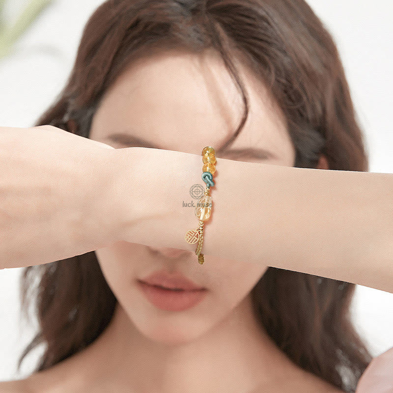 Citrine PiXiu Prosperity String Bracelet - Image 6