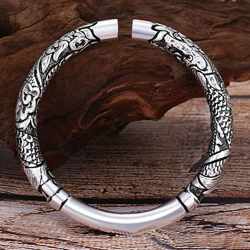 Luck Muse Dragon Luck Protection Bracelet - Adjustable Auspicious Clouds Bangle - Image 6
