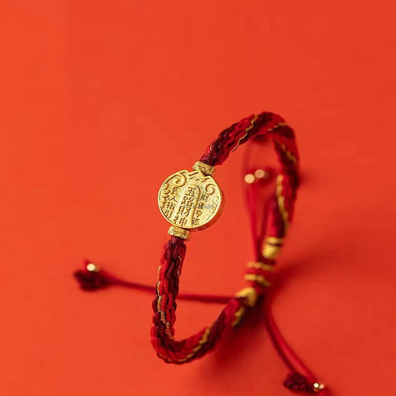 Luck Muse Five Directions Wealth Gods Handmade Reincarnation Knot Protection String Braided Bracelet - Image 6