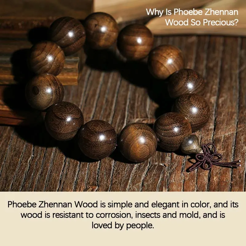 Rare Phoebe Zhennan Wood Blessing Bracelet - Image 11