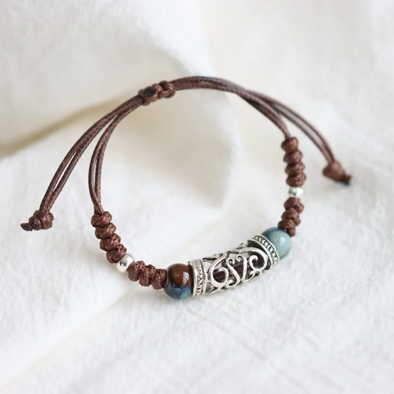 Luck Muse Tibetan Ceramic Bead Wealth String Bracelet