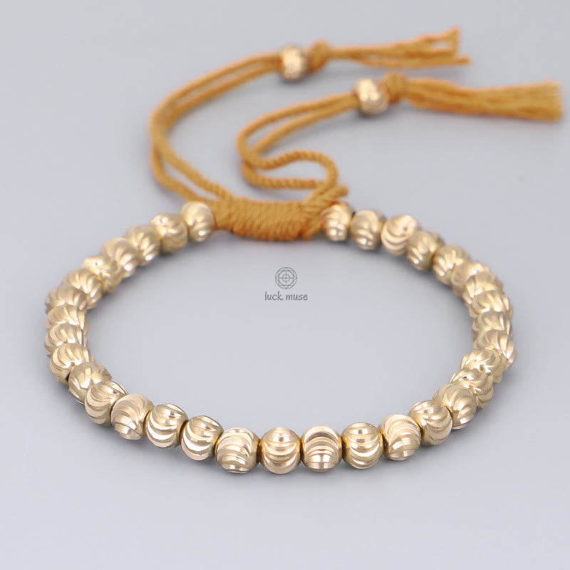 Tibetan Handmade Copper Bead Bracelet for Luck and Protection - Image 8