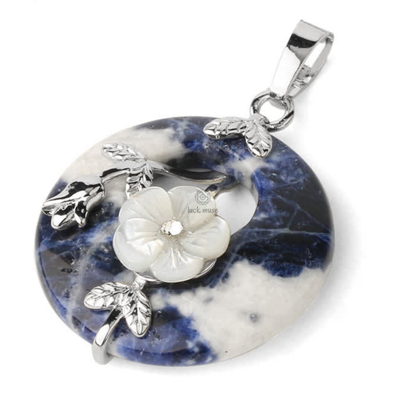 Luck Muse Crystal Amethyst Green Aventurine Flower Healing Necklace Pendant - Image 24