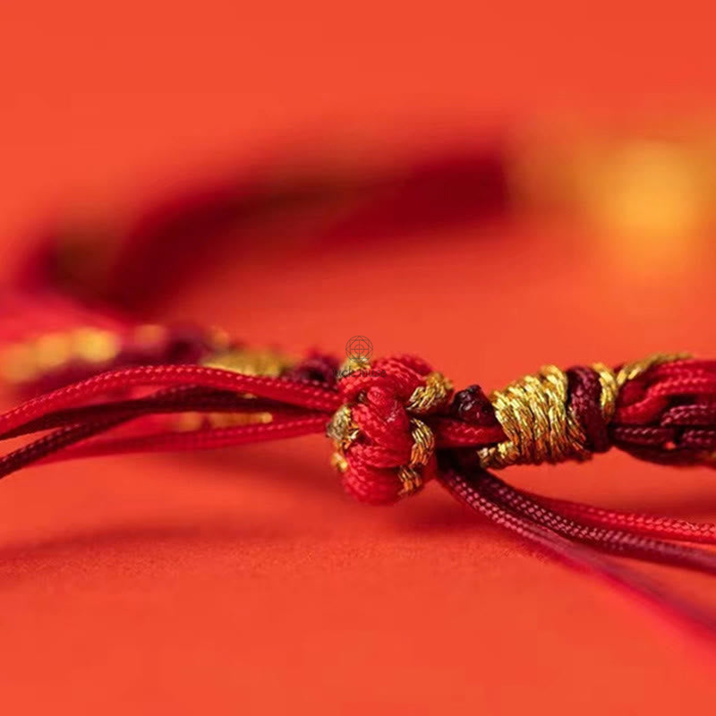 Luck Muse Five Directions Wealth Gods Handmade Reincarnation Knot Protection String Braided Bracelet - Image 8