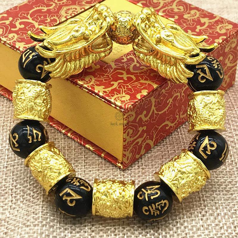 Luck Muse Double Dragon Prosperity Bracelet