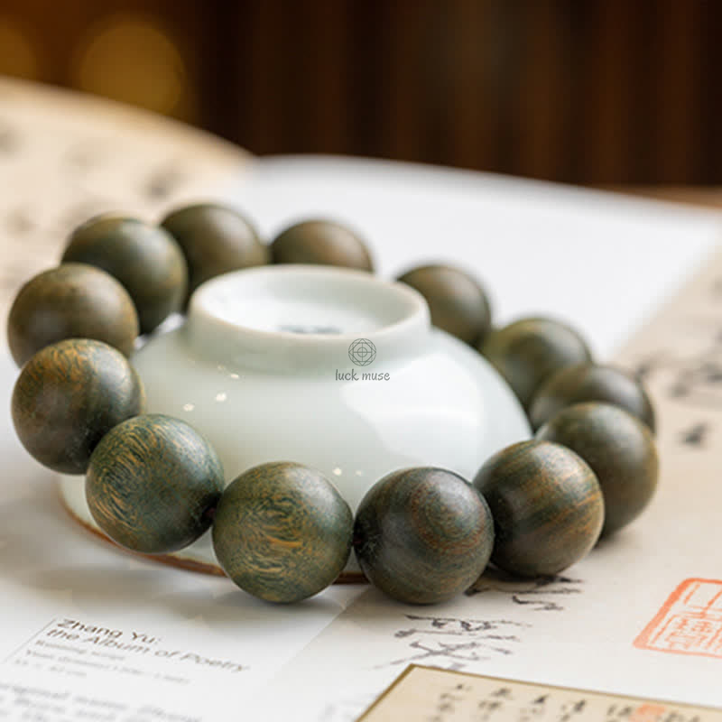 Tibetan Green Sandalwood Healing Bracelet by Luck Muse Shop - Image 19