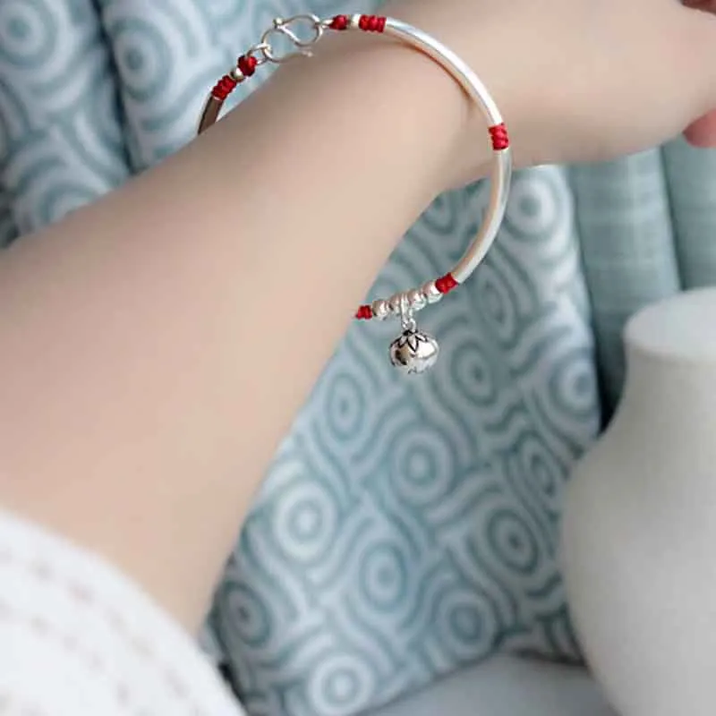 925 Sterling Silver Lotus Flower New Beginning Bracelet by Luck Muse Shop - Image 3