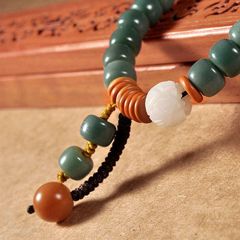 Luck Muse Lotus Cyan Jade Success Bracelet - Image 6