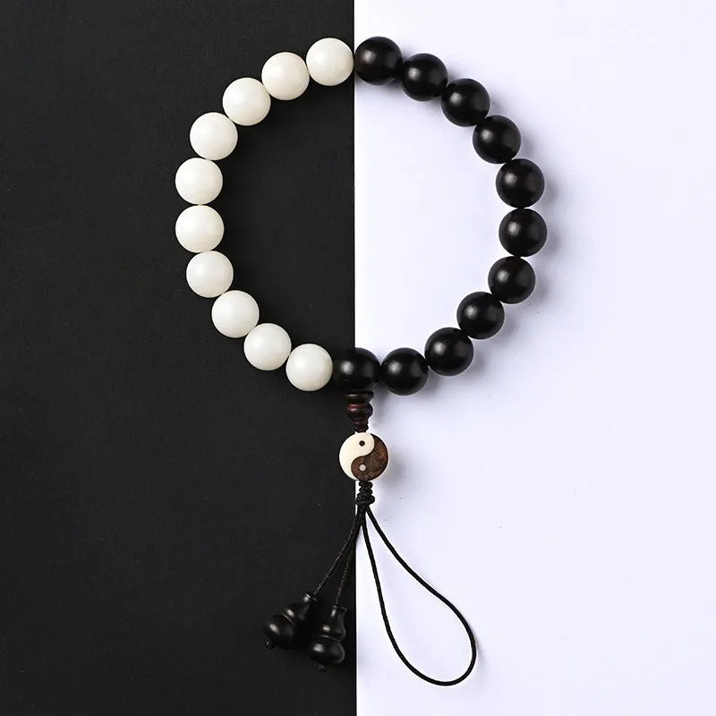 Luck Muse Ebony YinYang Protection Bracelet - Decorative Piece