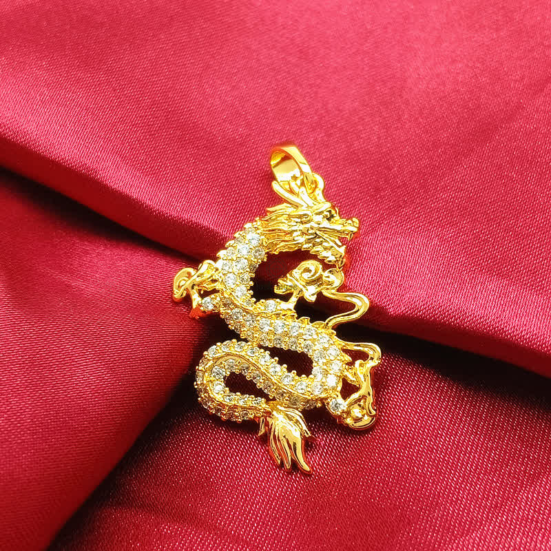 Gold Dragon Protection Necklace Pendant - Luck Muse Shop - Image 8