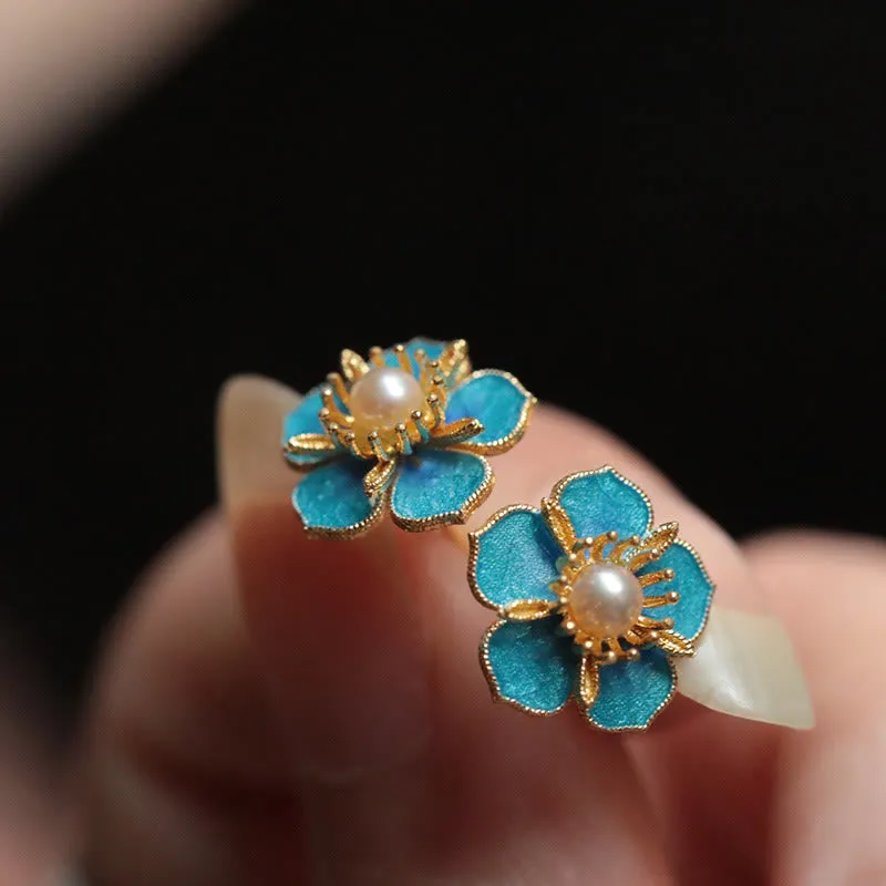 Luck Muse Peach Blossom Pearl Stud Earrings - Image 3