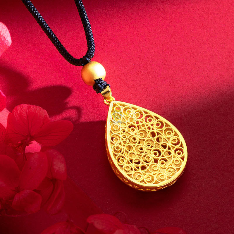 Luck Muse Koi Fish Lotus Copper Luck Necklace Pendant - Image 6