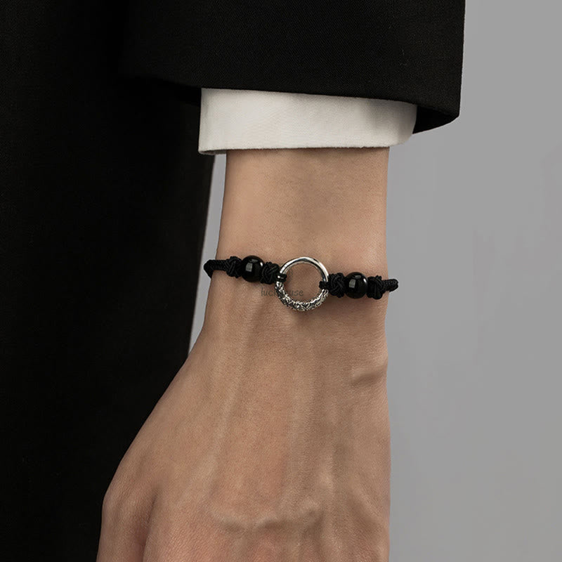 Luck Muse 925 Sterling Silver Black Onyx Peace Buckle Bracelet for Protection - Image 11