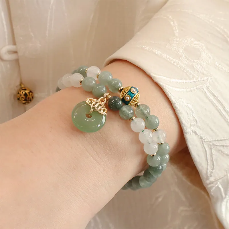 Jade Harmony Double-Layered Luck Muse Bracelet - Image 10