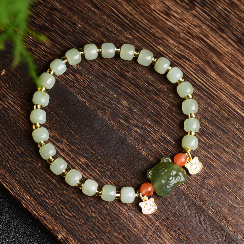 Chinese Zodiac Lucky Tiger Jade Bracelet - Image 6