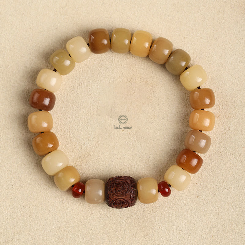 Bodhi Seed Om Mani Padme Hum Wisdom Bracelet with Buddhist Citipati Design - Image 5