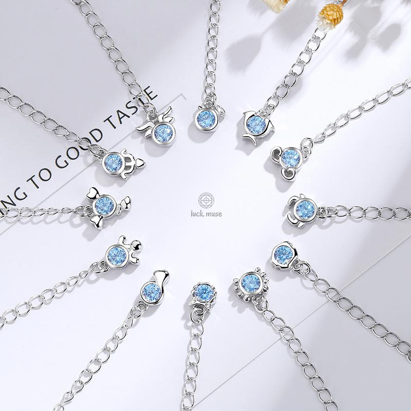Luck Muse 925 Sterling Silver Zodiac Charm Bracelet - Image 6
