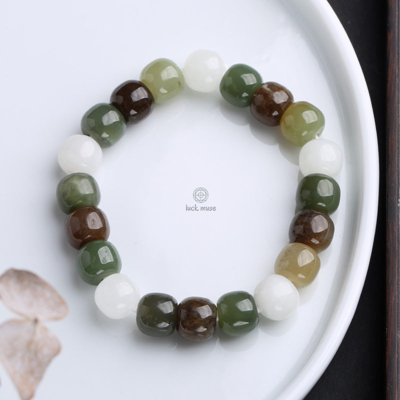 Luck Muse Gradient Jade Blessing Bracelet - Image 9
