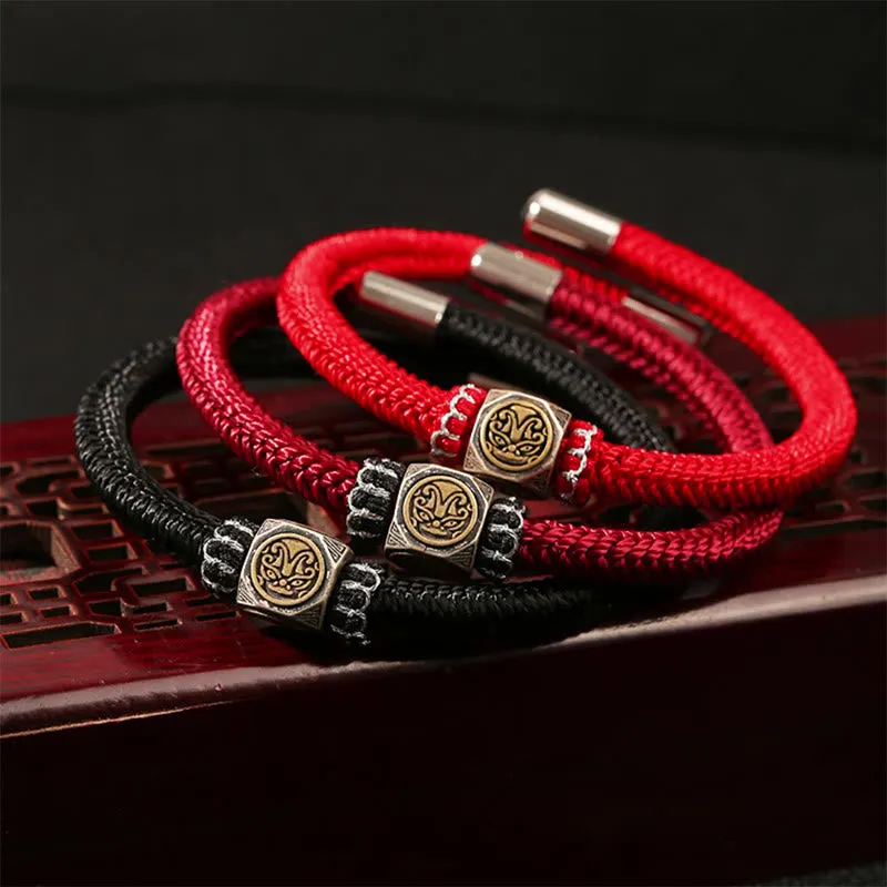 Luck Muse 925 Sterling Silver Knot Bracelet with Faith and Strength - Image 16