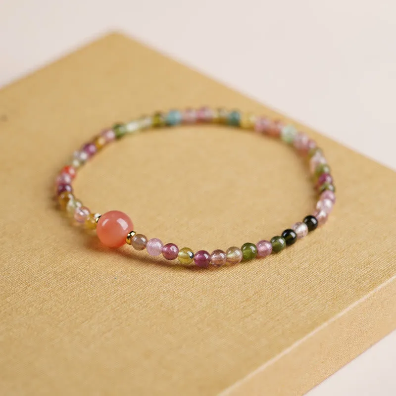 Luck Muse 925 Silver Tourmaline and Yanyuan Agate Positive Energy Bracelet - Image 3