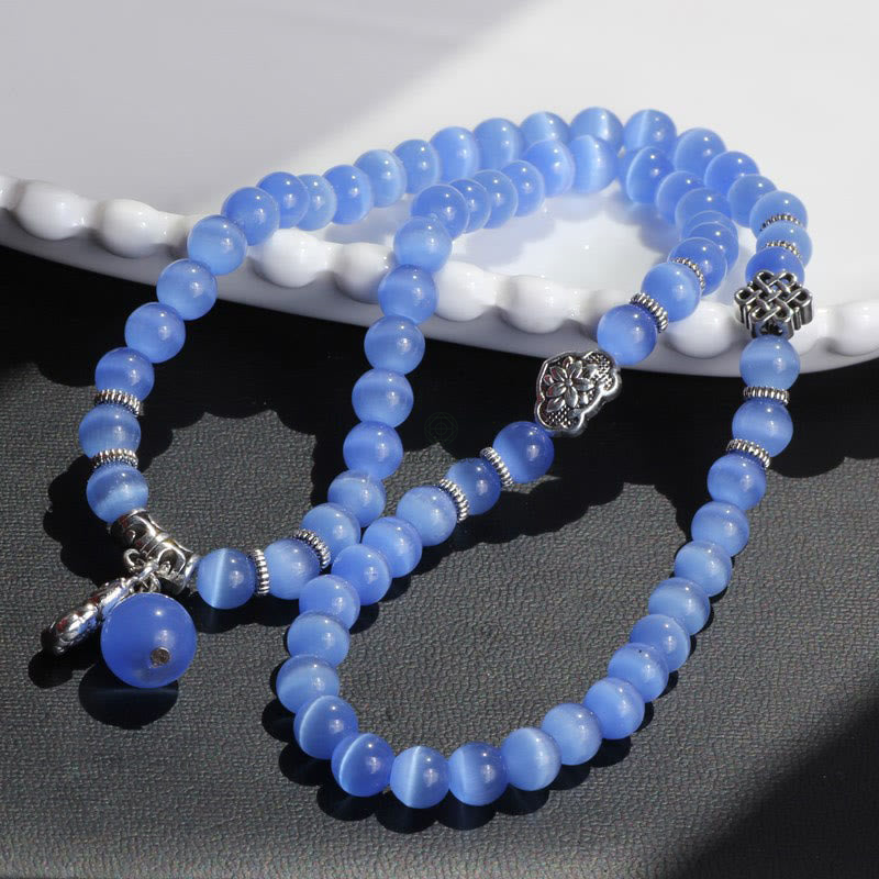 Luck Muse Cat's Eye Pixiu Triple Wrap Bracelet - Energizing Support - Image 20
