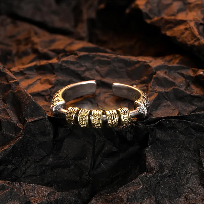 Luck Muse 925 Sterling Silver Tang Dynasty Floral Luck Energy Ring - Image 3