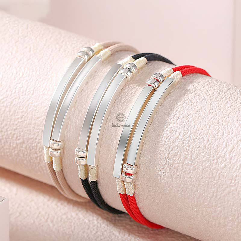 925 Sterling Silver Red String Layered Bracelet by Luck Muse Shop - Image 12